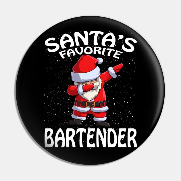 Santas Favorite Bartender Christmas Pin by intelus