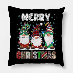 Merry Christmas Gnome Family Funny Xmas Tree Women Men Kids Pillow