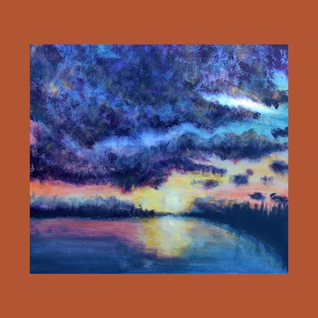 Sunset Serenity Landscape by Art by Deborah Camp