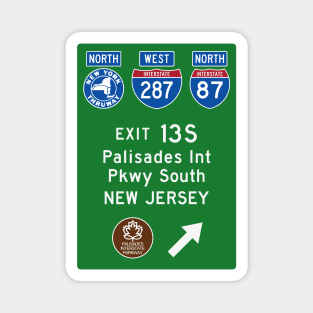 New York Thruway Northbound Exit 13S: Palisades Parkway to New Jersey Magnet