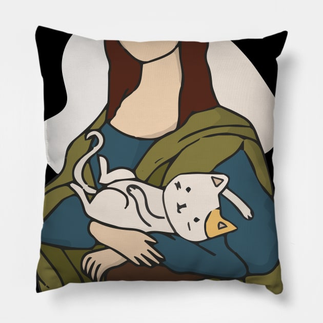 All you need is art and cat Pillow by LegiTshirt