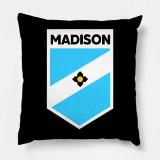 Madison, Wisconsin City Flag Emblem Pillow