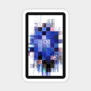 Blue Mosaic 2-Available In Art Prints-Mugs,Cases,Duvets,T Shirts,Stickers,etc Magnet