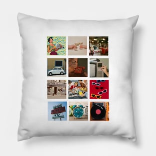 Retro 1950's Diner Style Print Pillow