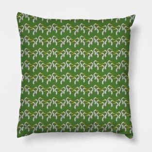 Great egret tropical bird pattern Pillow