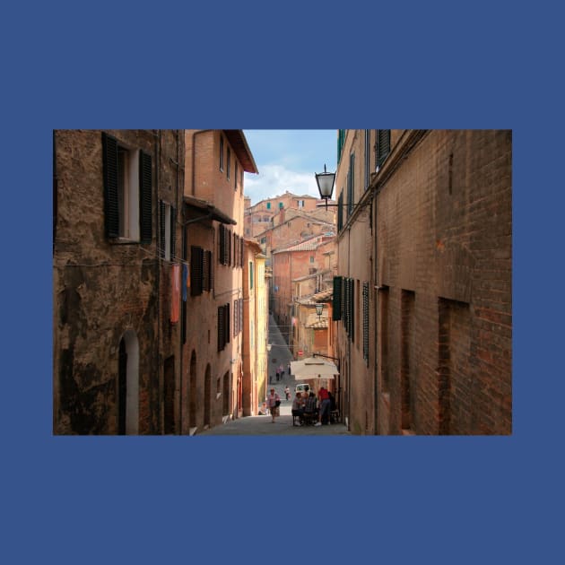 Sunny September Siena Side Street by Violaman