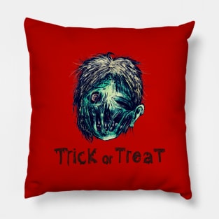 Trick or Treat Zombie Head Pillow