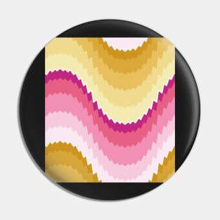 Bargello waves pattern pink and golden Pin