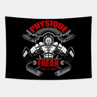 Physique Freak | Motivational & Inspirational | Gift or Present for Gym Lovers Tapestry