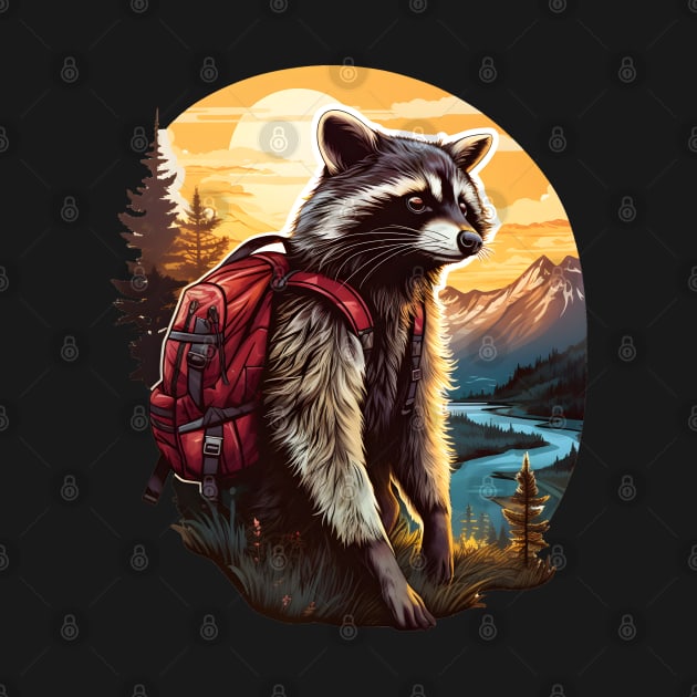 Raccoon Mountain lover with backpack traveler by beangeerie