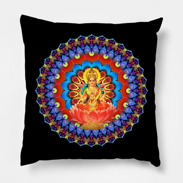 Mandala Magic - Daily Focus 8.2.2016 Lakshmi Pillow by Mandala Magic