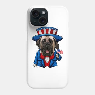 Fourth of July English Mastiff Phone Case