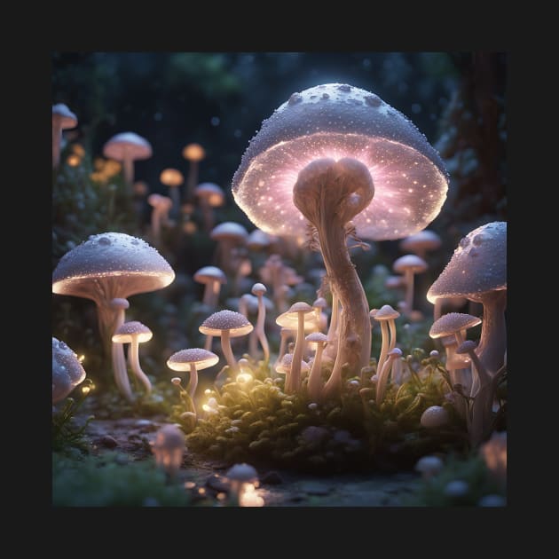 Magic Fantasy Mushroom Garden by softbluehum