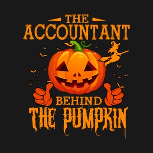 Mens The CHEF Behind The Pumpkin T shirt Funny Halloween T Shirt_ACCOUNTANT T-Shirt