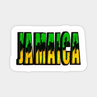 Jamaican flag colors drips Reggae Rocksteady Jamaicans Jamaica Magnet