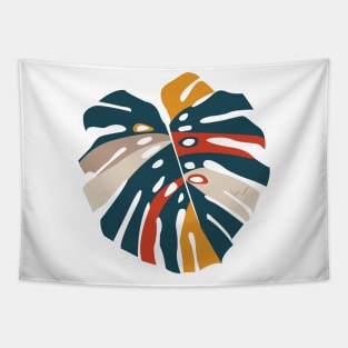 Monstera striped Tapestry