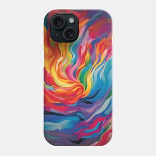 Vibrant Chromatica: Abstract Art Masterpiece Phone Case