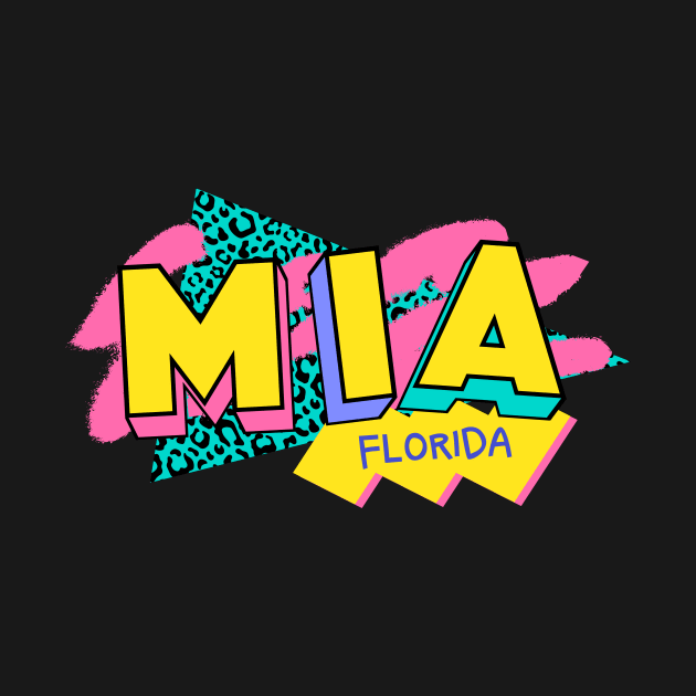 Miami, Florida Retro 90s Logo by SLAG_Creative