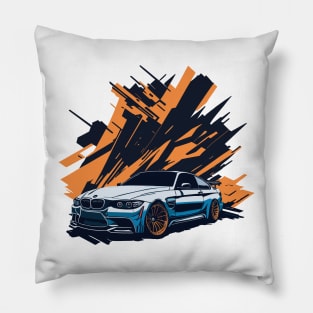 Bmw M4 F10 Vintage Car Art Pillow