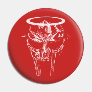 MF Doom Mask Angel White Pin