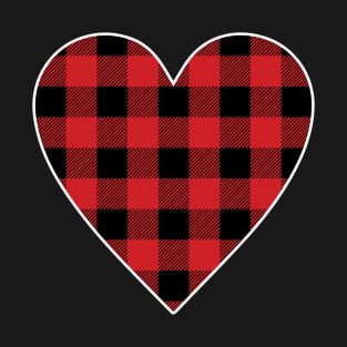 Buffalo Plaid Heart - Valentines Day T-Shirt