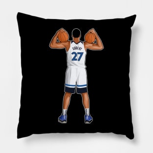 Rody Gobert #27 Potrait Action Pillow