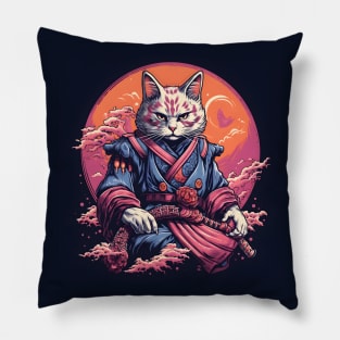 Samurai cat Pillow