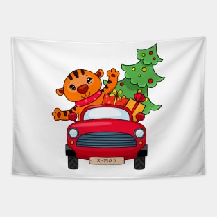 baby tiger in the car Tapestry