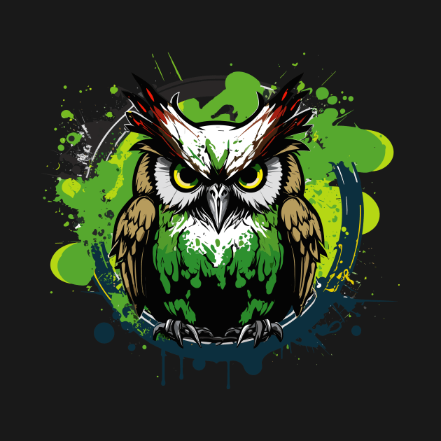 Graffiti Paint Owl Bird Creative by Cubebox