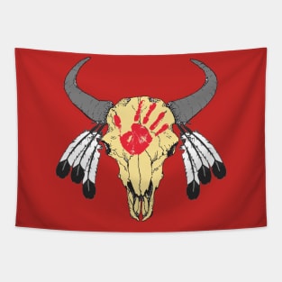 Bison Skull 4 Tapestry