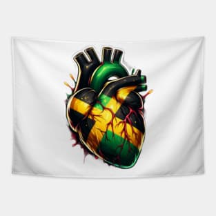 Jamaican Heart Tapestry