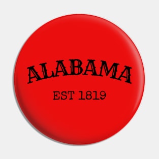 Alabama Statehood Date - Vintage December 1819 Design Pin