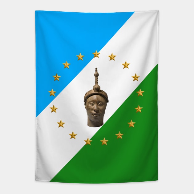 Yoruba Nation Flag | Oduduwa Republic Flag | Oduduwa Nation Flag Tapestry by Teebevies