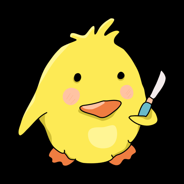 Bad Chick With Knife Duck Meme by Foxxy Merch