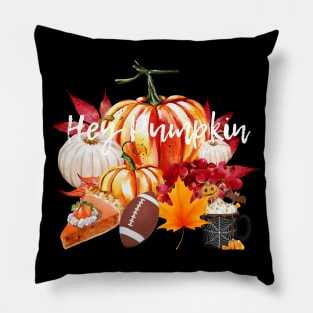 Hey Pumpkin - Holiday Gifts - Fall Vibes - Pumpkin Pie - Football - Fall Leaves - Pumpkin Spice Latte Pillow