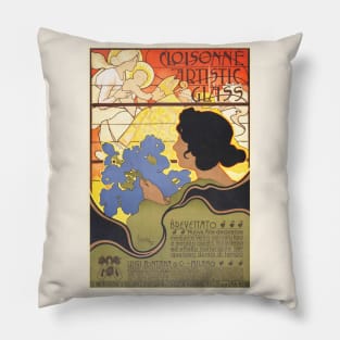 Lithographic poster by Adolfo Hohenstein Pillow