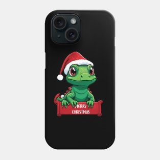 Cute xmas lizard merry christmas Phone Case