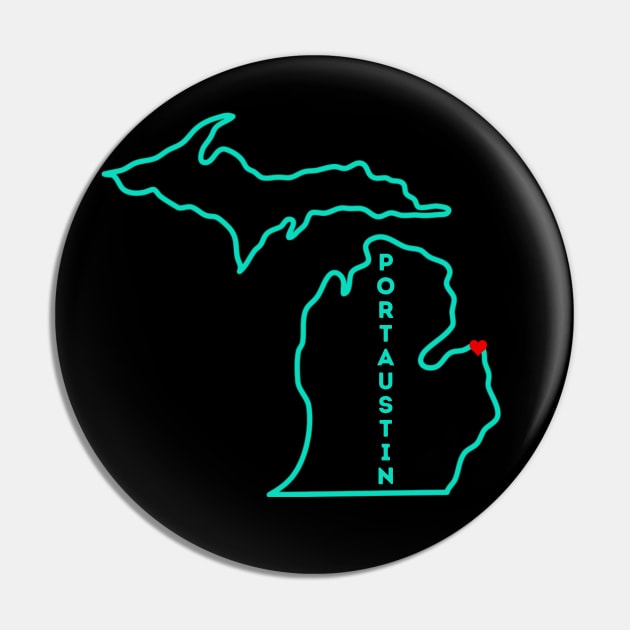 Port Austin MI Love Pin by TorrezvilleTees