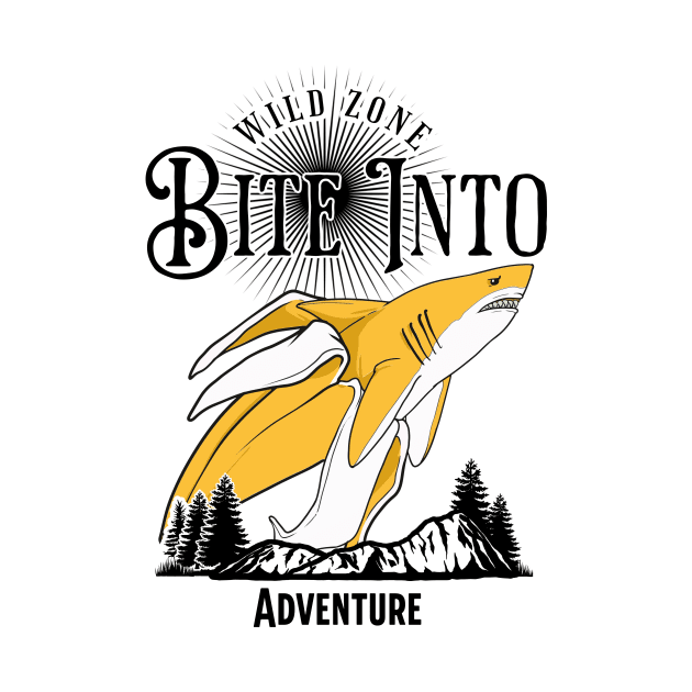 Bite Into Wild Zone - Adventurous Shark by teweshirt