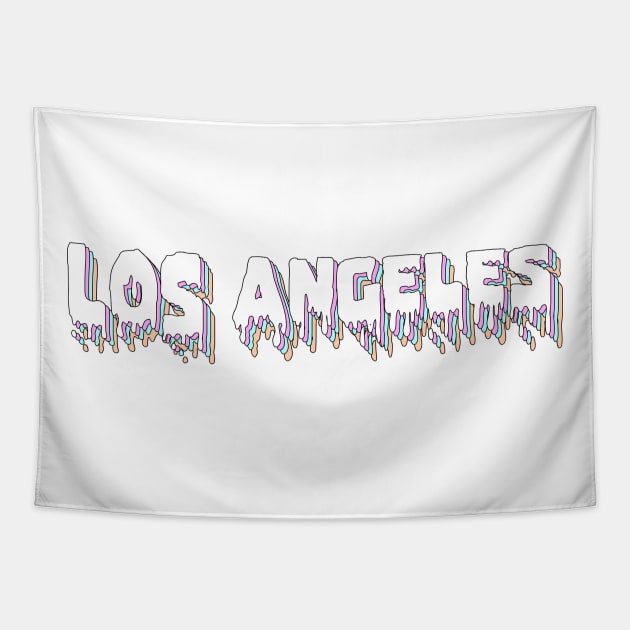 Los Angeles Trippy and Drippy Tapestry by lolosenese