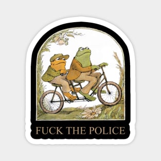 Fck The Police Frog And Toad Riding Trending Shirt Magnet
