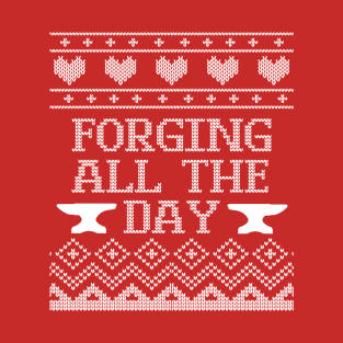 Ugly Forging Holiday Sweater design T-Shirt