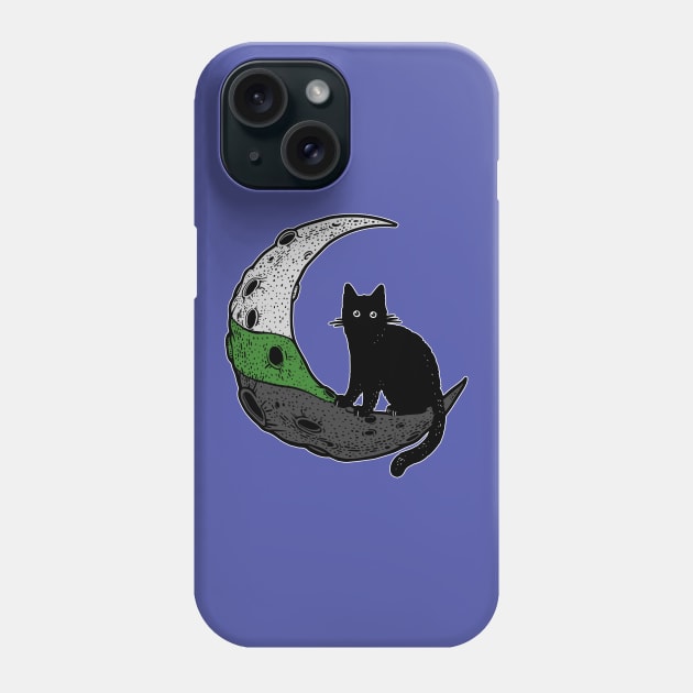 Neutrois Cat Moon LGBT Pride Flag Phone Case by Psitta