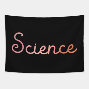 Back to School Pink and Coral Gradient Subject: Science Tapestry