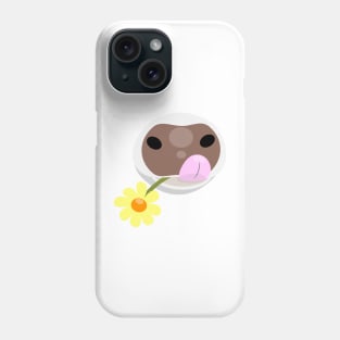 Funny cow nose cartoon Phone Case