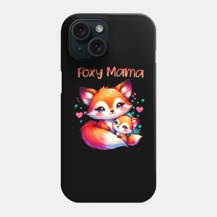 Foxy Mama Mother Daughter Fox Kit Cute Saying Mother'S Day Phone Case