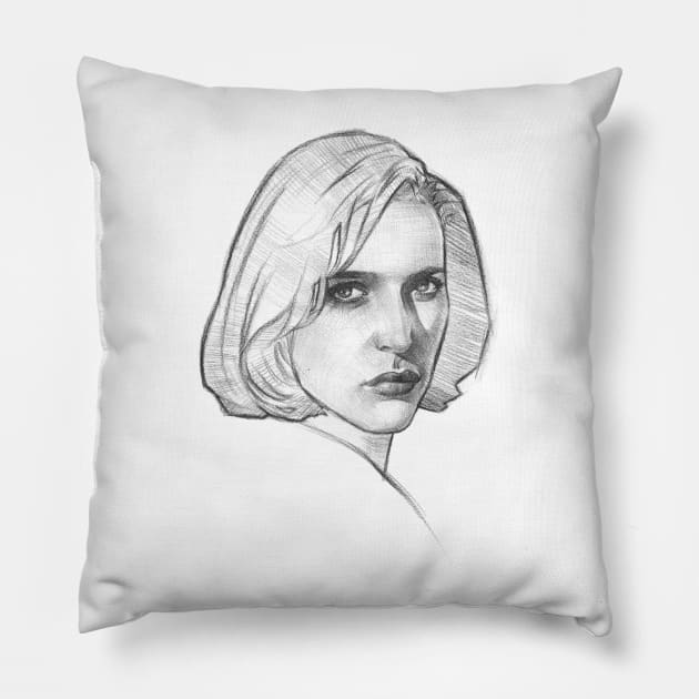 Dana Scully Pillow by korobovart