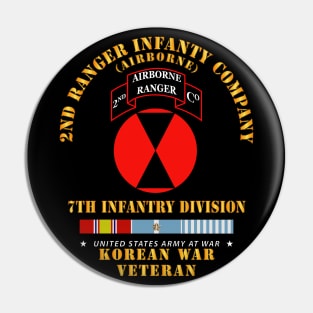 2nd Ranger Inf Company - 7th ID w KOREA SVC X 300 Pin