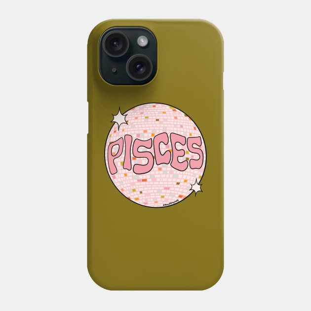 Pisces Disco Ball Phone Case by Doodle by Meg