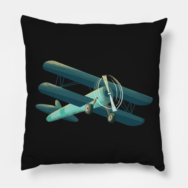 green plane Pillow by Pacesyte